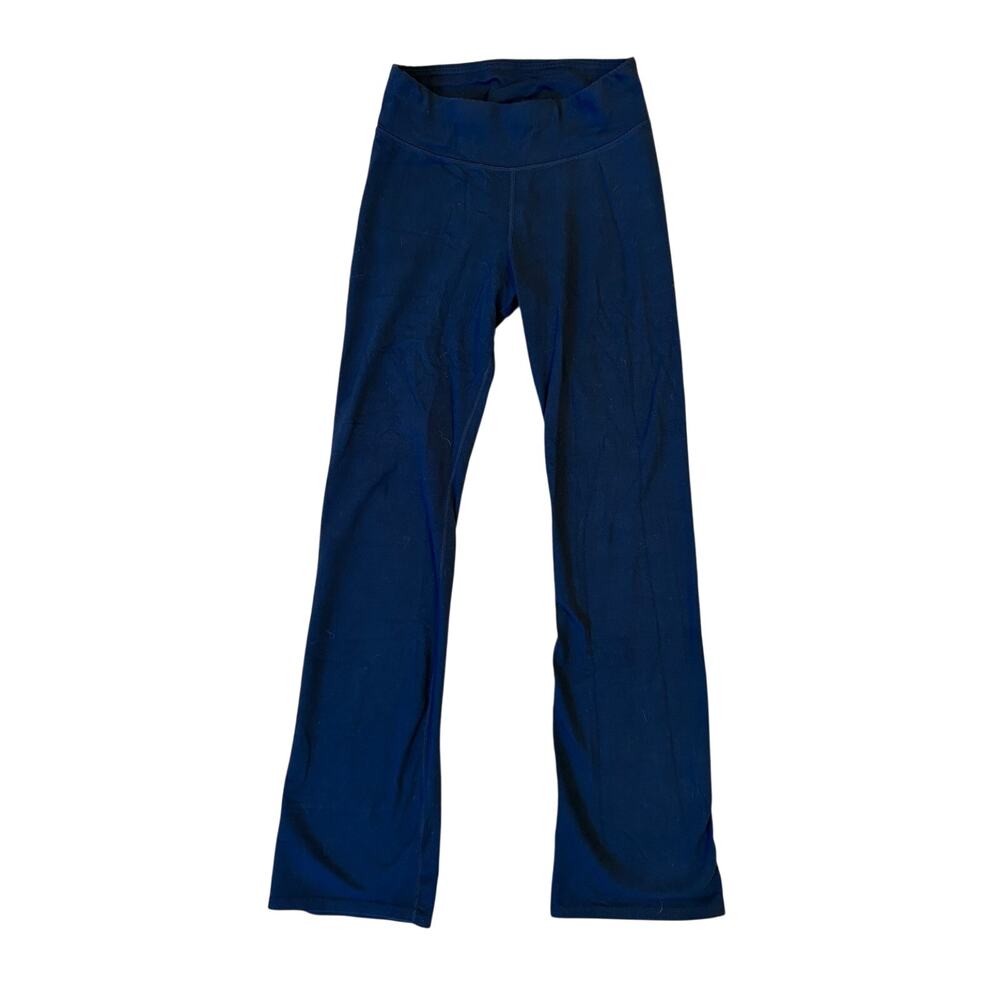 Pact Navy Blue Flare Yoga Pants Organic Cotton Size Small Yoga Lounge Basics